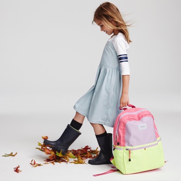 yellow pink backpack